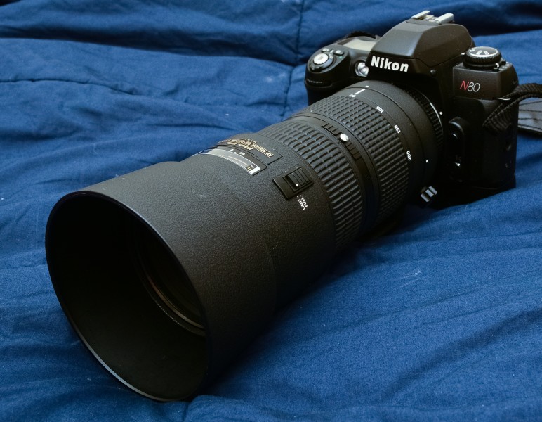 N80 with Nikkor 80-200mm f2.8 AF-D
