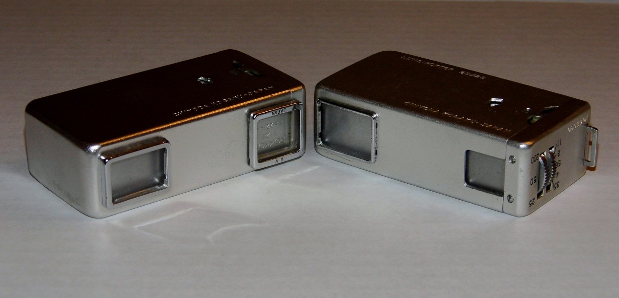 Pair of Vintage Minolta 16 Spy-Type Cameras, Chiyoda Kogaku, Japan (8454709824)