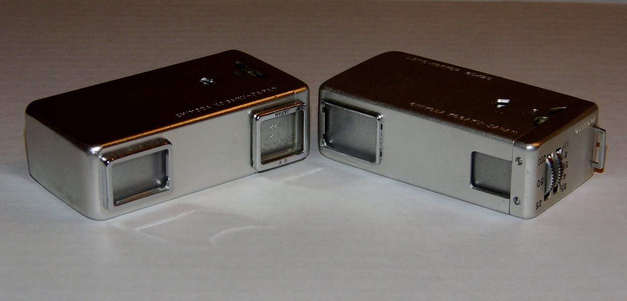 Pair of Vintage Minolta 16 Spy-Type Cameras, Chiyoda Kogaku, Japan (8454709824)