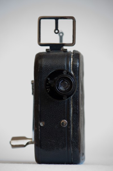 Pathé-Baby hand movie camera (front)