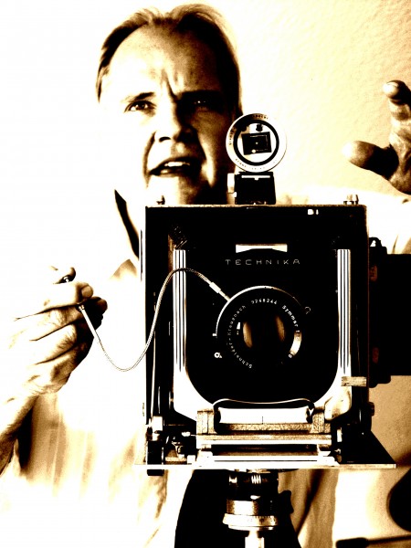 Photographer 70ies with Linhof Technika III