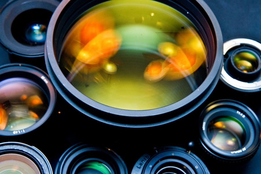 Photographic lenses front view