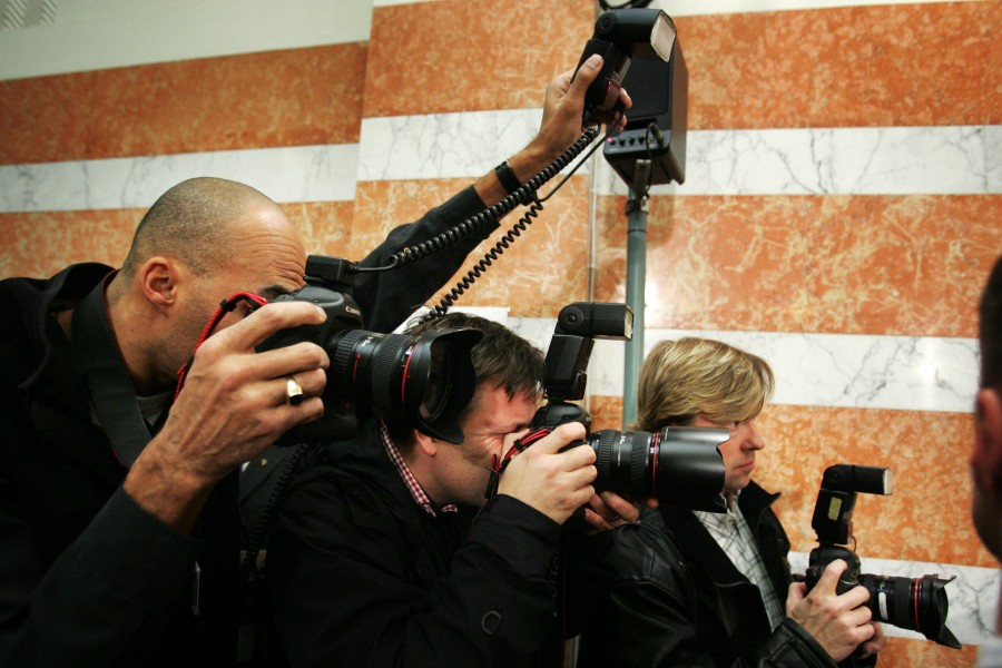 Pressbevakning under de nordiska statsministrarnas presskonferens