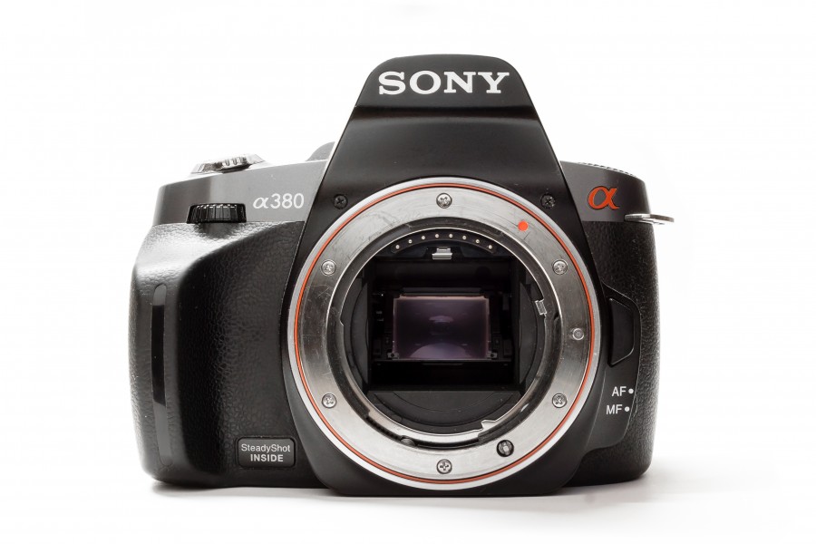 Sony Alpha 380 (mirror visible)