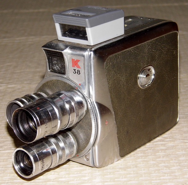 Vintage Keystone 8mm Turret Movie Camera, Model K38 Olympic, Made In USA, Circa 1951 (13292524183)