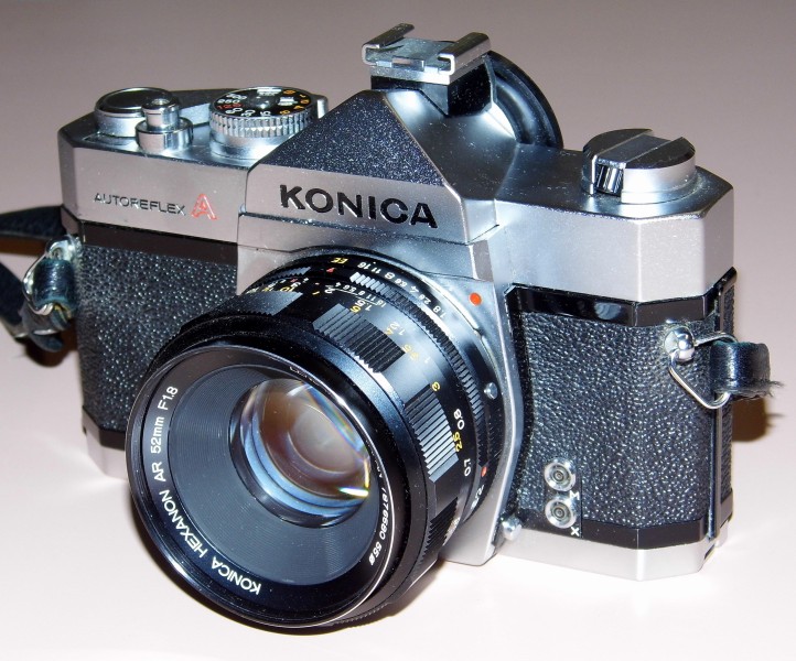Vintage Konica Autoreflex A 35mm SLR Film Camera, Made In Japan, A Stripped Down Autoreflex T (13537100763)