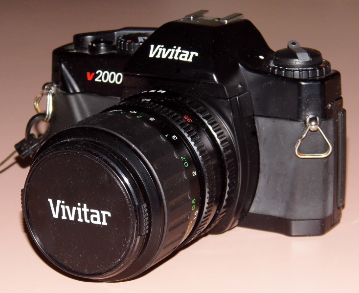 Vintage Vivitar v2000 35mm SLR Film Camera, Made By Cosina, Fully Manual, Takes K-Mount Lenses, Circa Late 1980s, Early 1990s (13471342685)