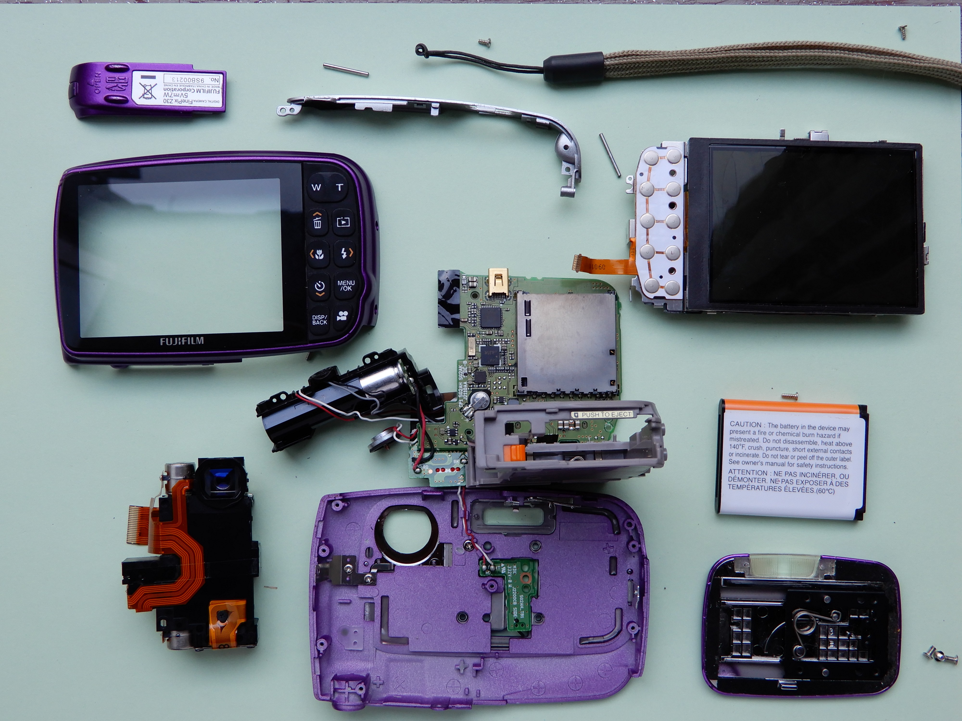 Compact camera internal view