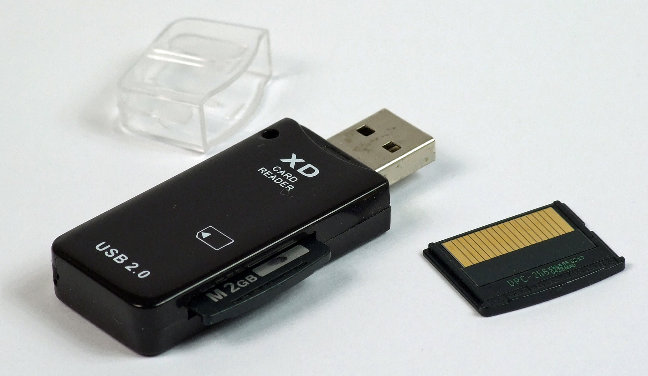 XD Card to USB adapter with cards