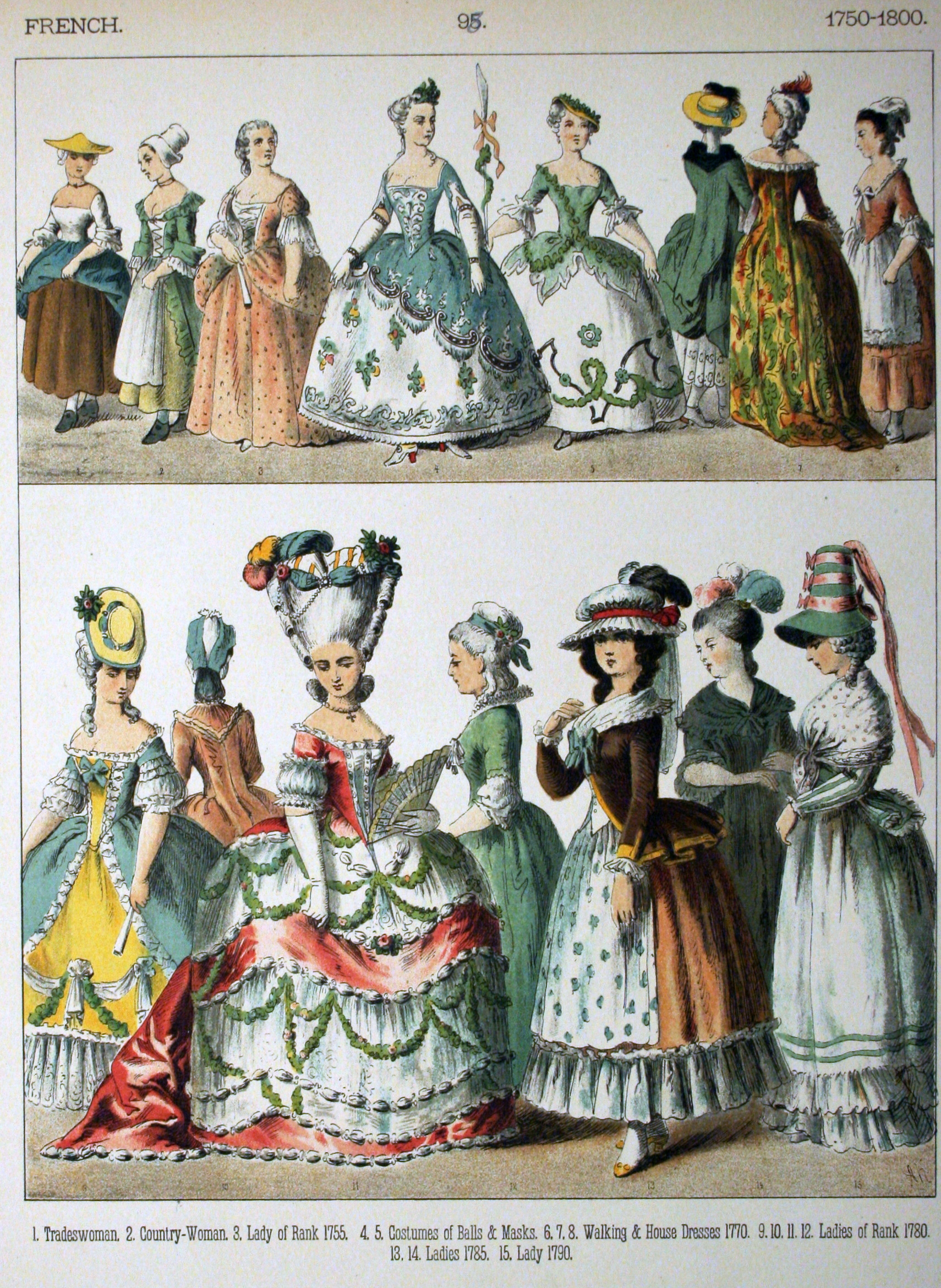 1750-1800, French. - 098 - Costumes of All Nations (1882)