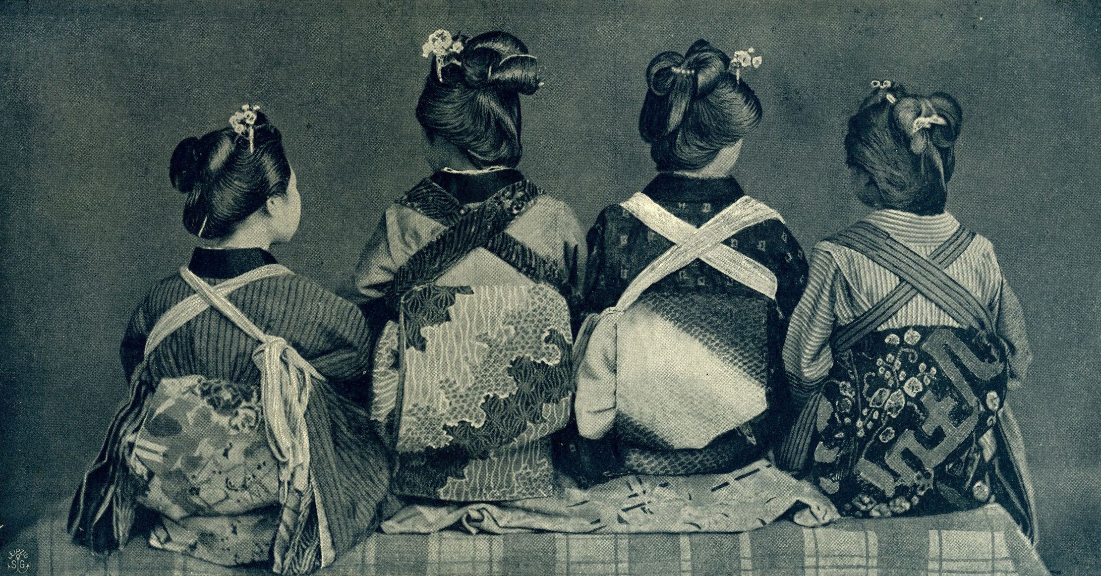 Japanese in obi. Before 1902