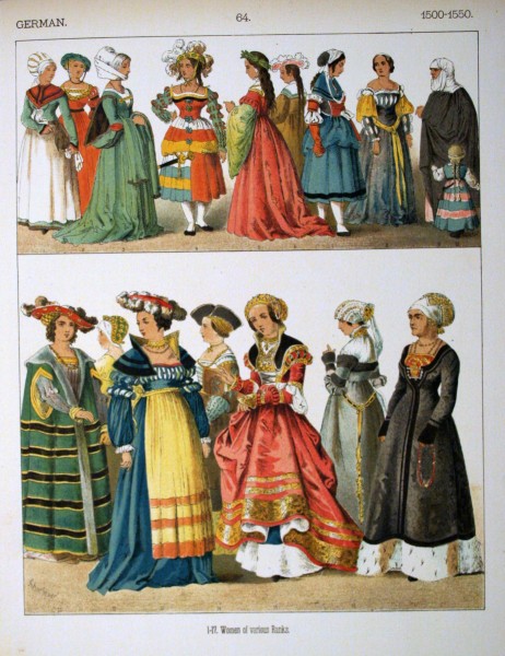 1500-1550, German. - 064 - Costumes of All Nations (1882)