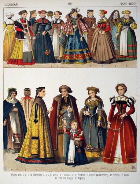 1550-1600, German. - 066 - Costumes of All Nations (1882)