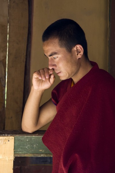 Buddhist Monk in Drepung Monastery near Lhasa Tibet Luca Galuzzi 2006