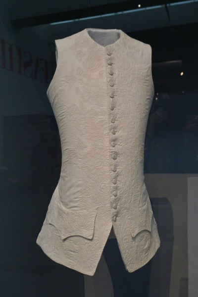 Men's waistcoat England c 1760 LACMA