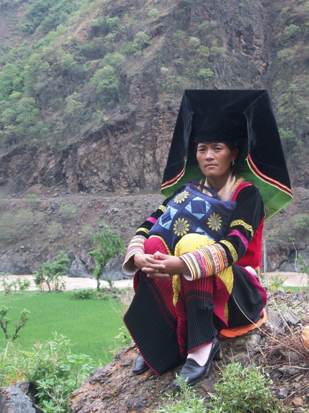 Yi woman in traditional dressing