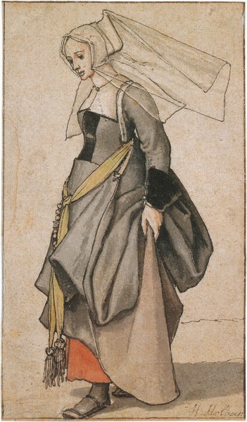 Young Englishwoman, costume study by Hans Holbein the Younger