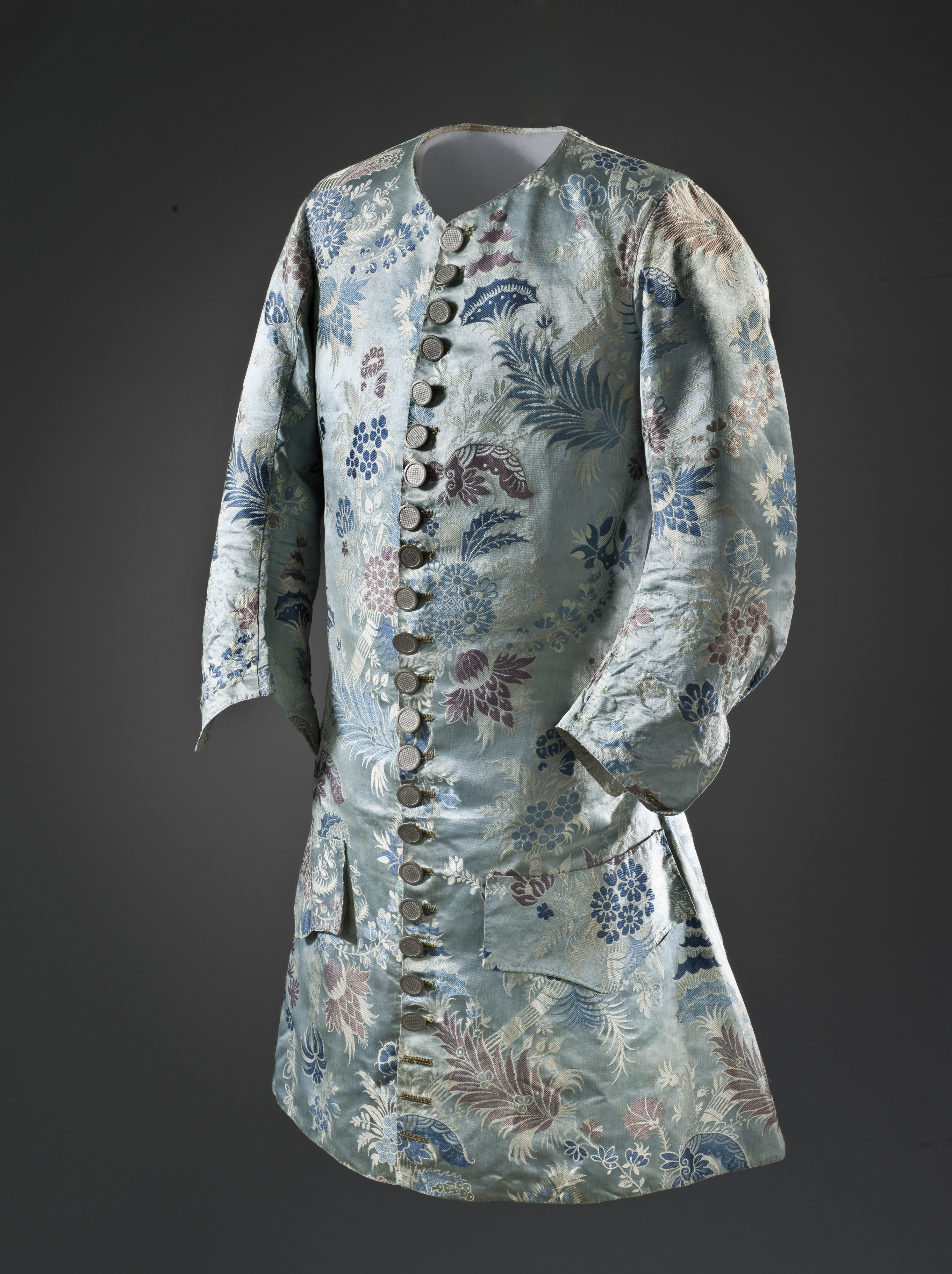 Man's silk waistcoat with sleeves c 1715