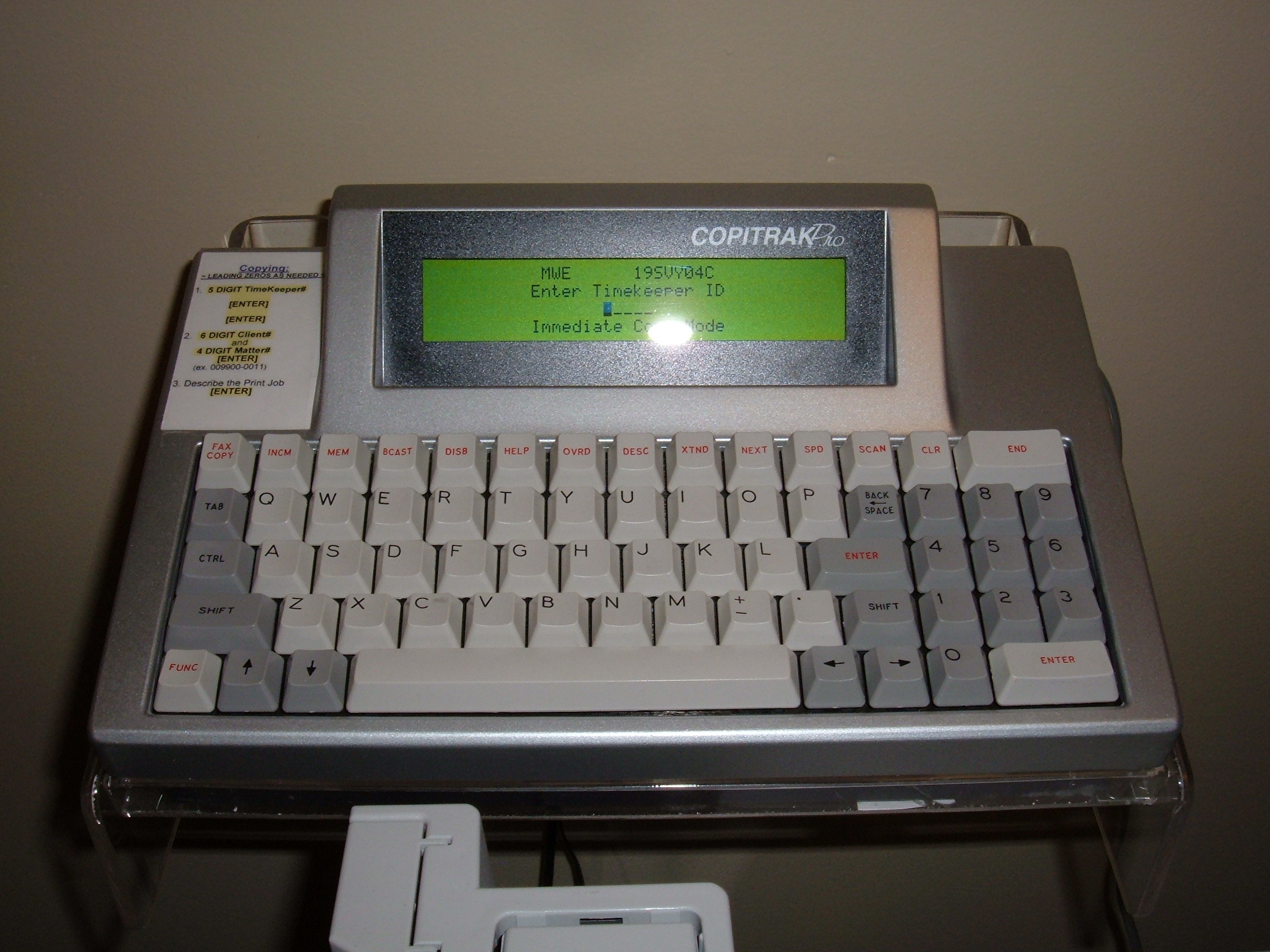 Copitrak Pro keyboard