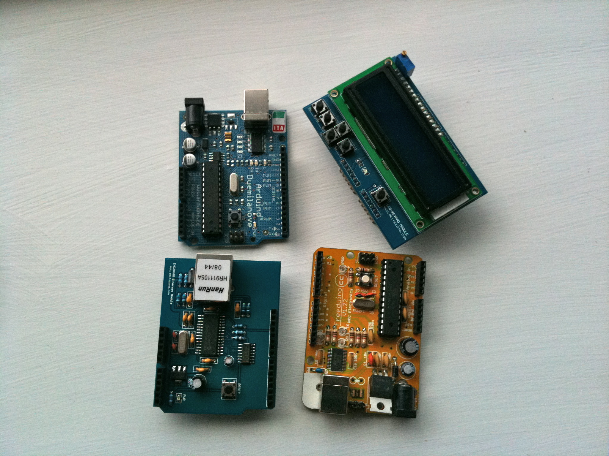 Four Arduinos