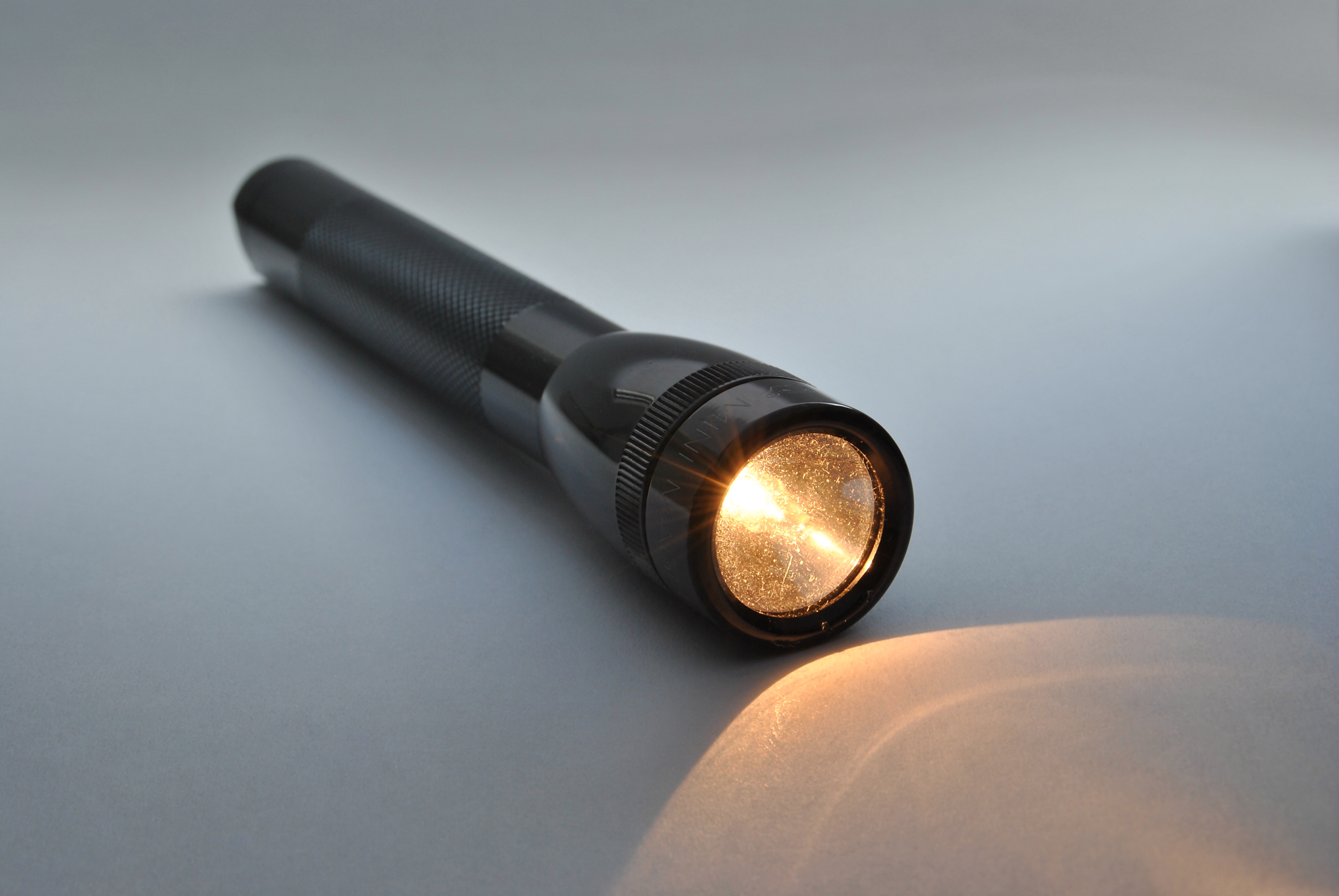 Leuchtende Taschenlampe