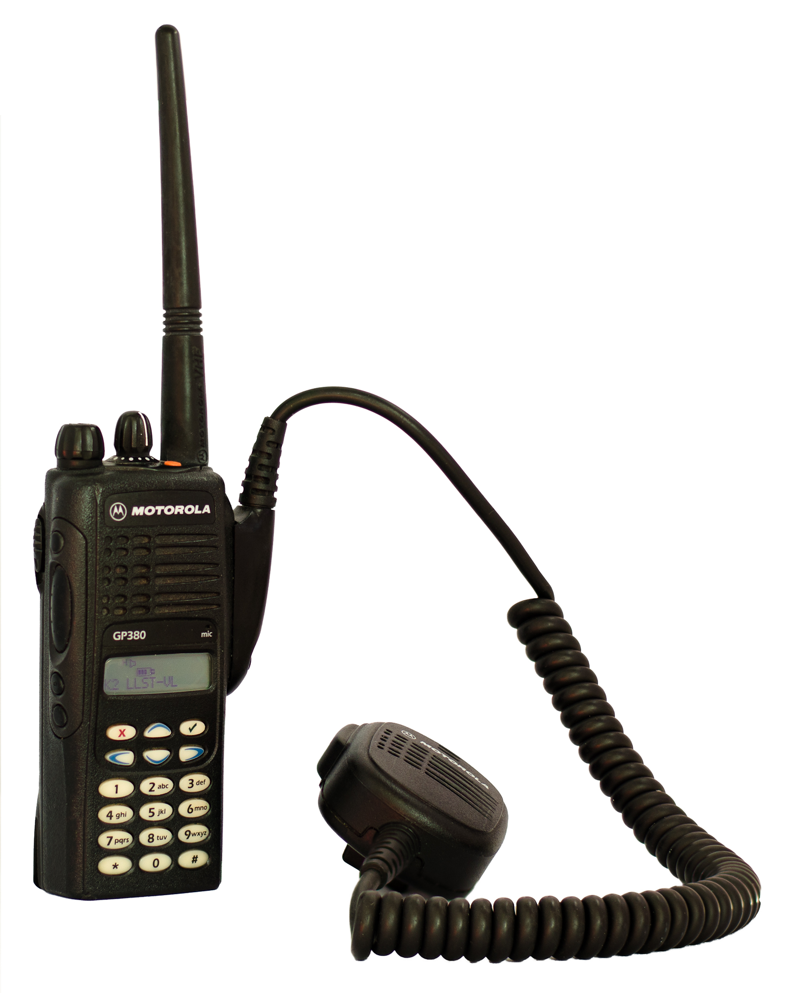 Motorola GP-380 mit abgesetztem Lautsprechermikrofon