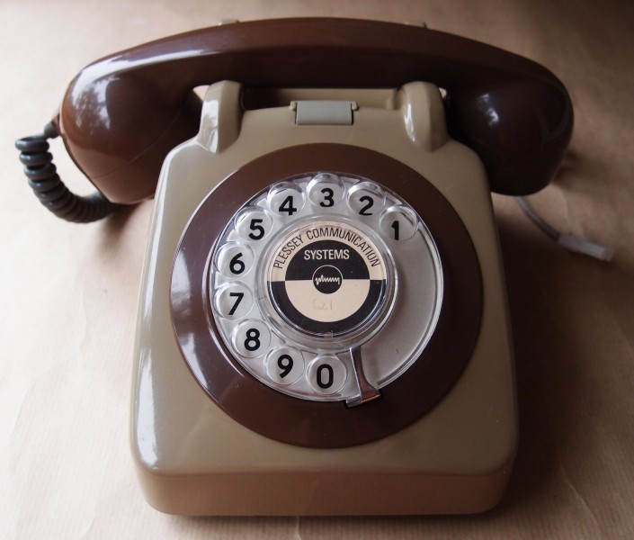 1979 TMA7214 706 Style Two Tone Grey Rotary Dial Telephone