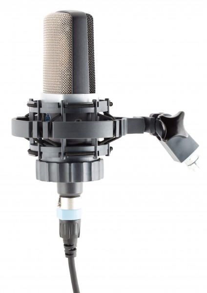 AKG C214 condenser microphone with H85 shock mount