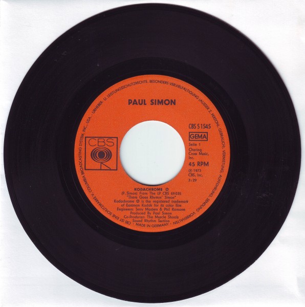 Kodachrome - Paul Simon; Vinyl record