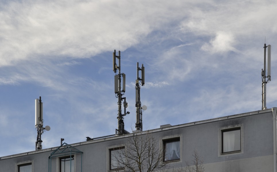 Mobile phone base station in Munich, 2014