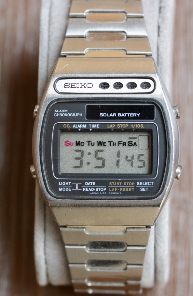 Seiko LCD Solar Alarm Chronograph A156-5000, 1978