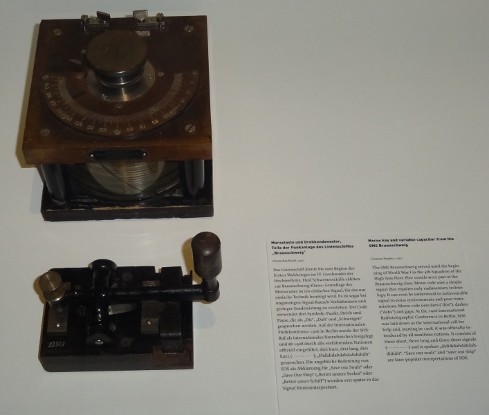 SMS Braunschweig Morse key