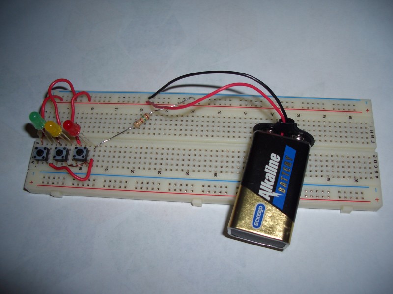 Solderless Breadboard with LEDs
