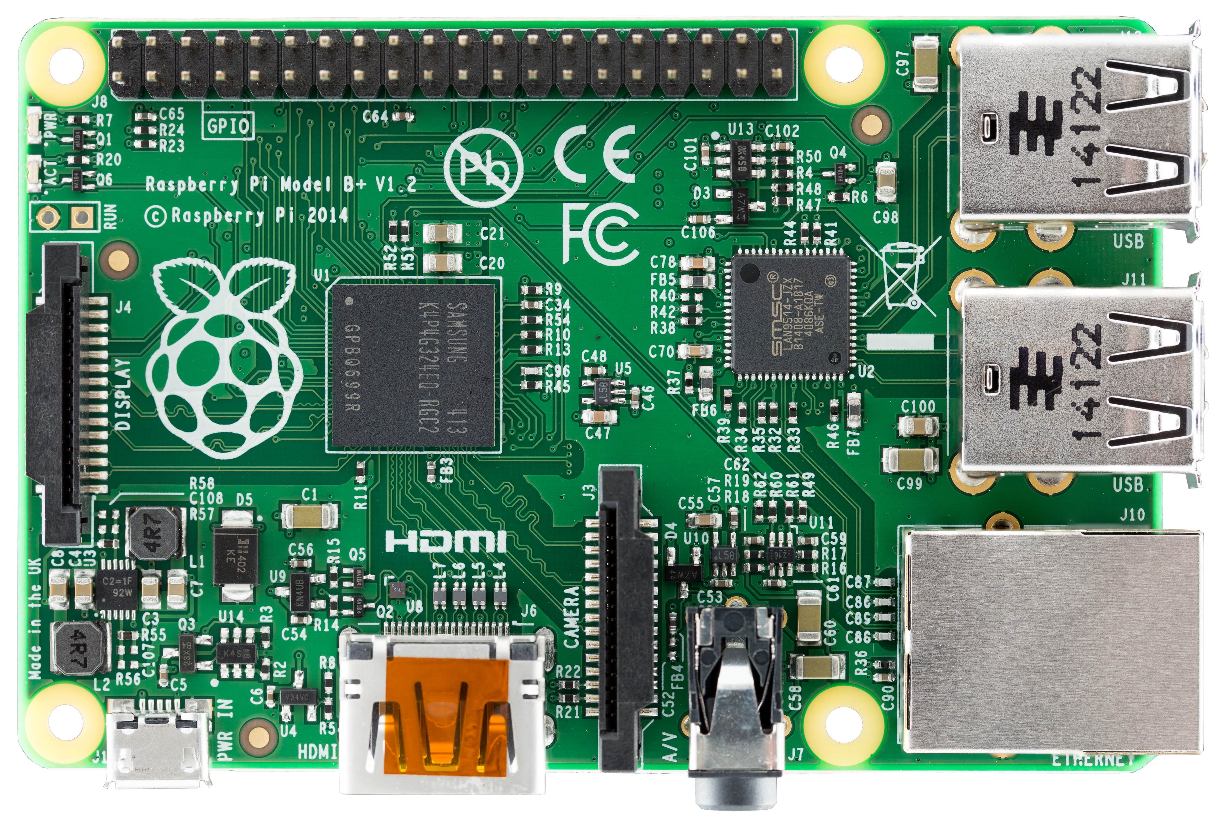 Raspberry Pi B+ top