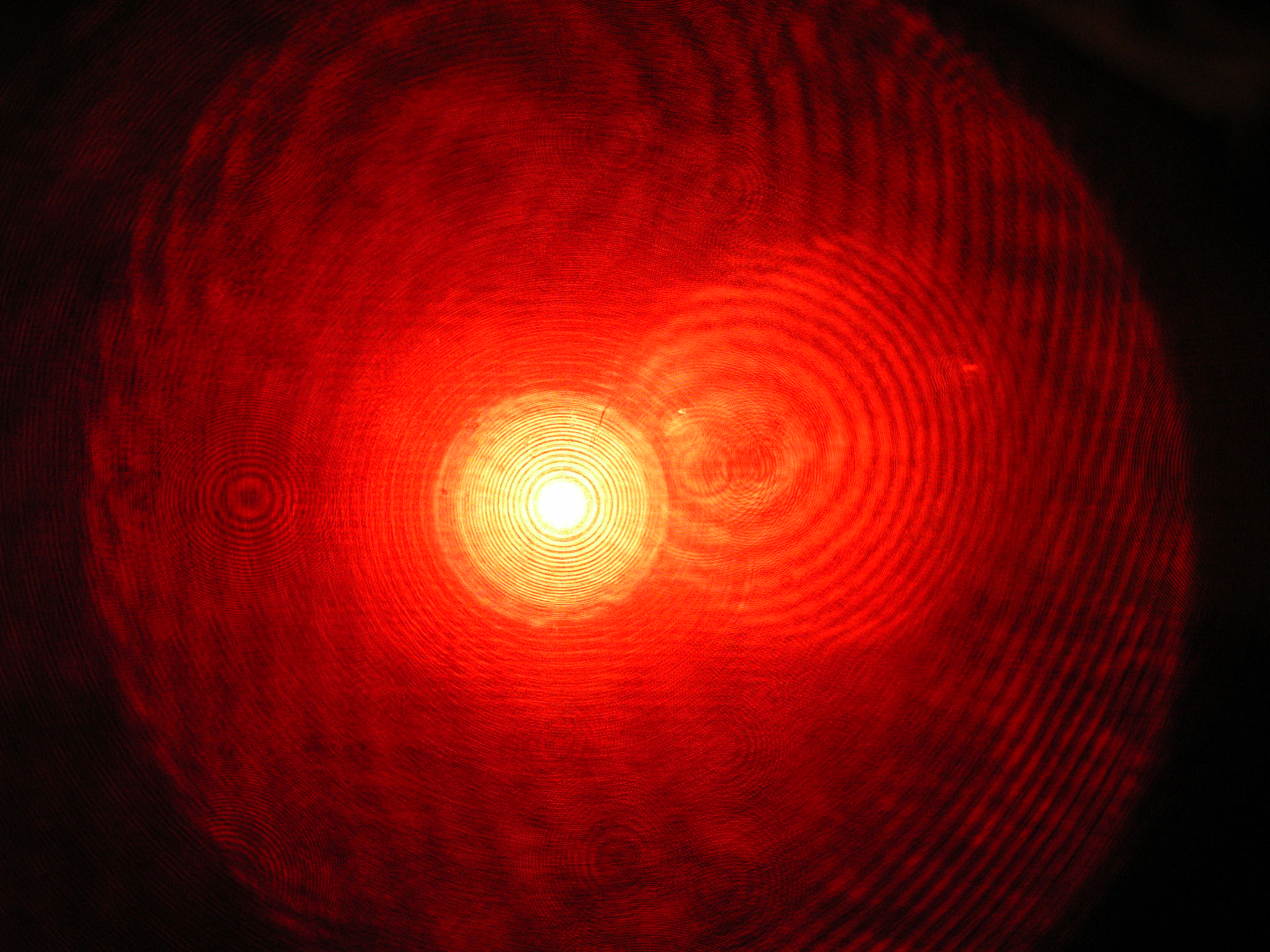 Widened-red-laserbeam