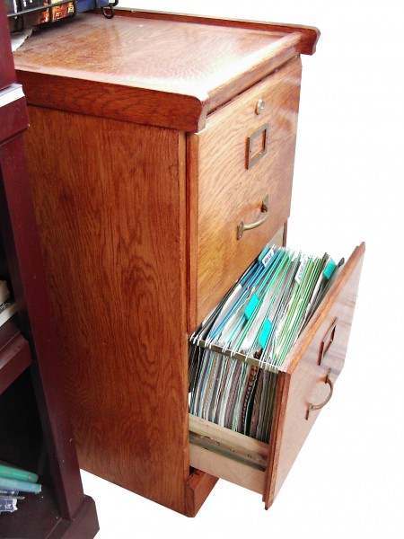 Wooden file cabinet
