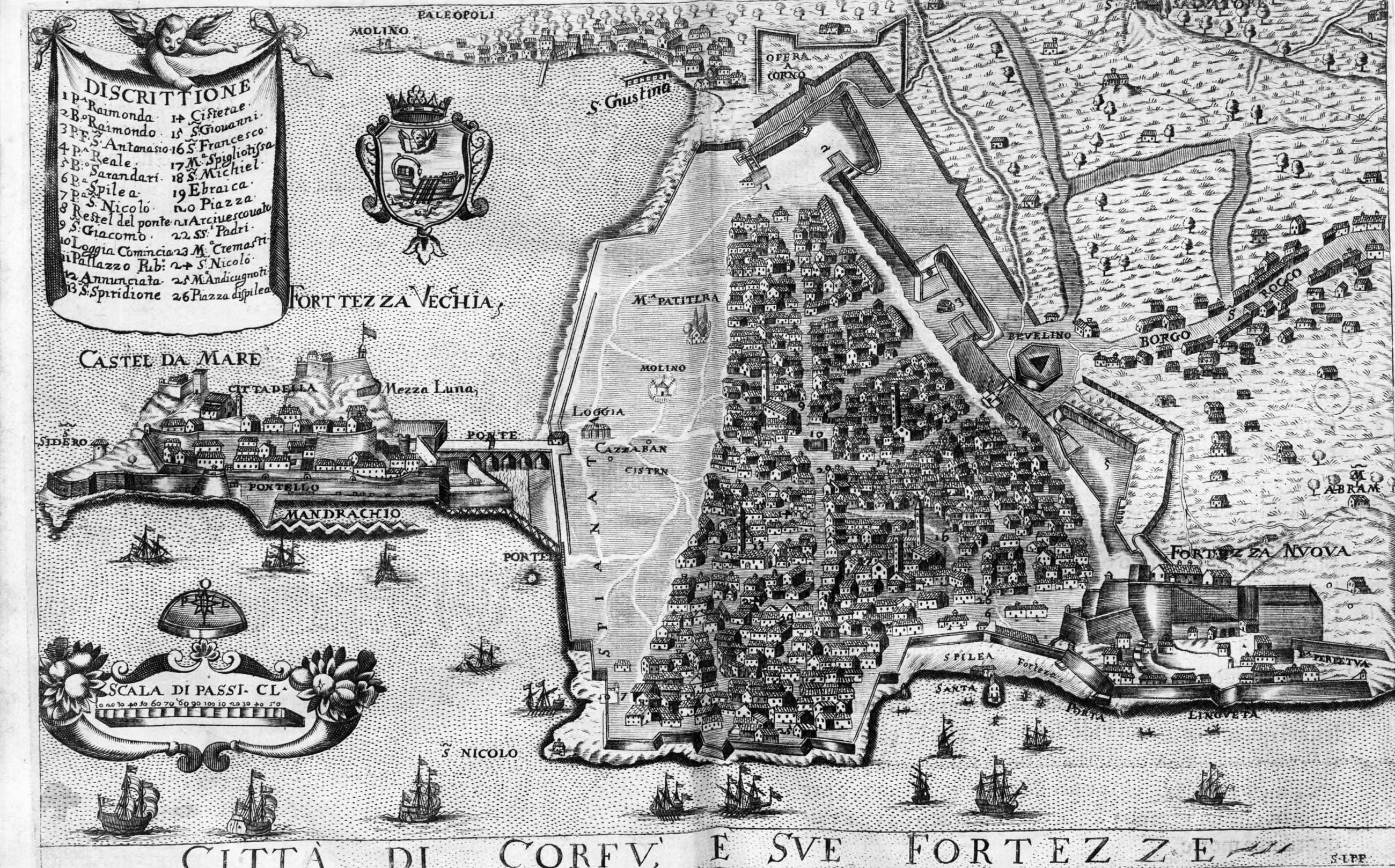 1700¿. Citta di Corfu e sue Fortezze