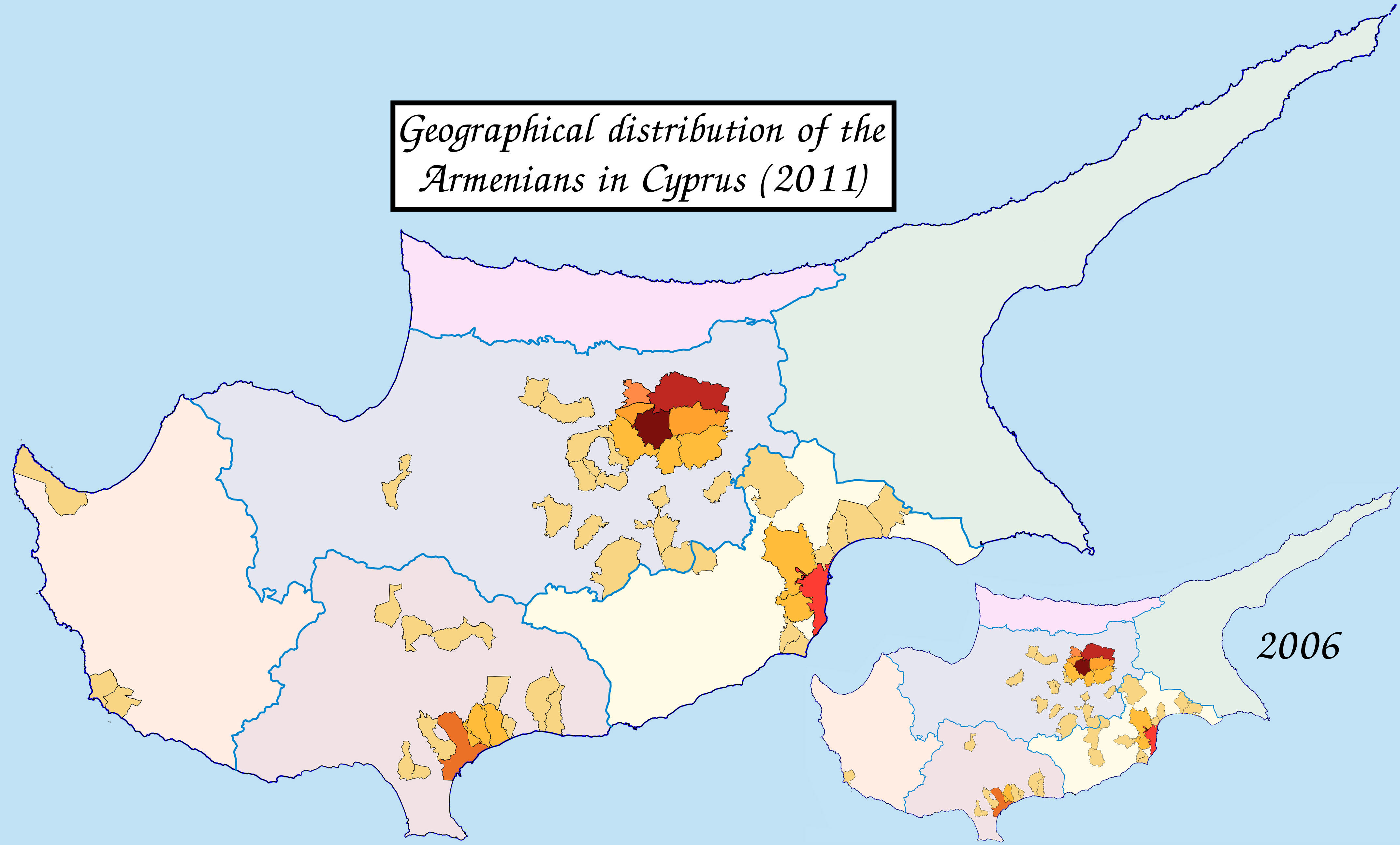 2011 distribution of Armenian-Cypriots