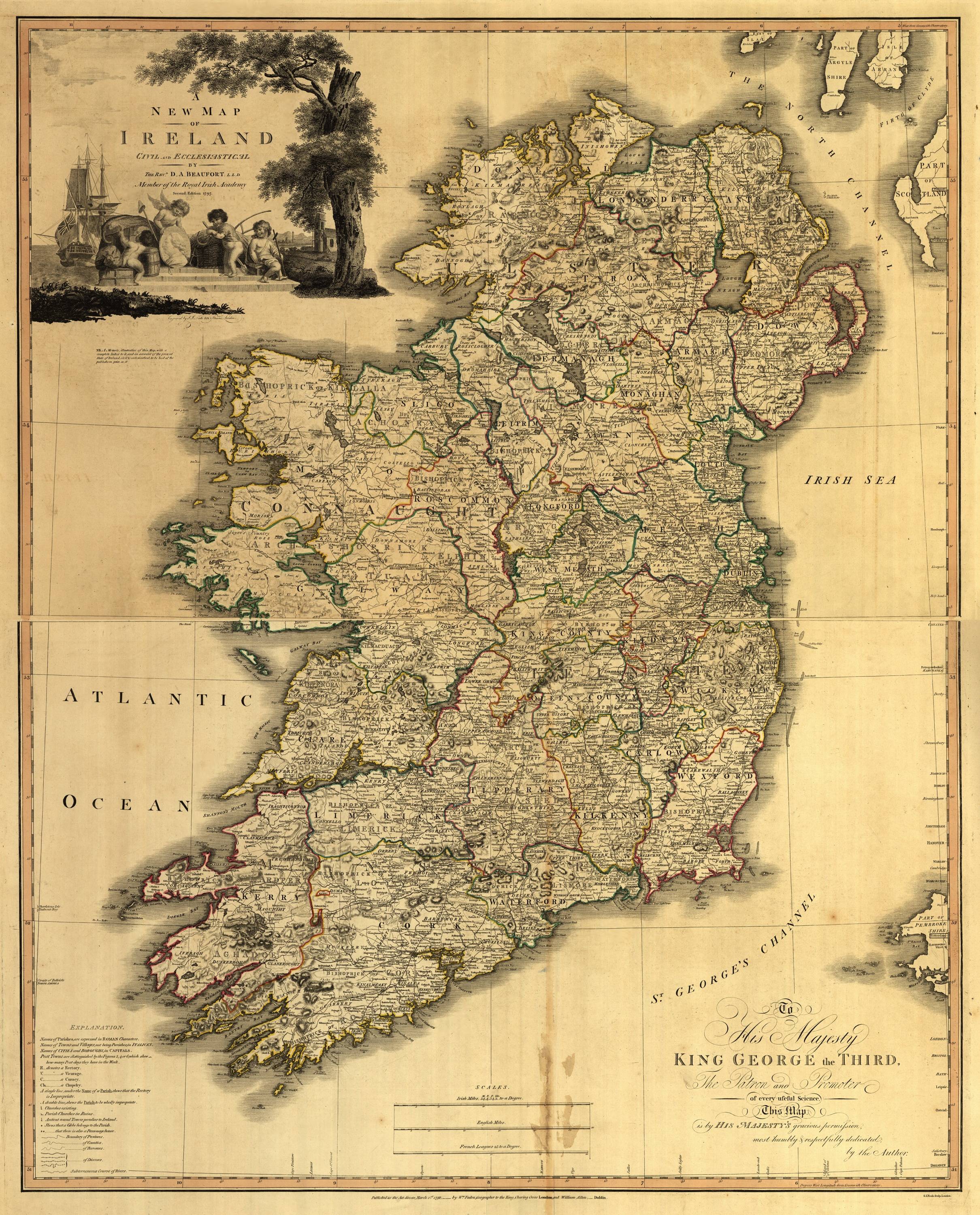 A New Map of Ireland (Civil and Ecclesiastical)