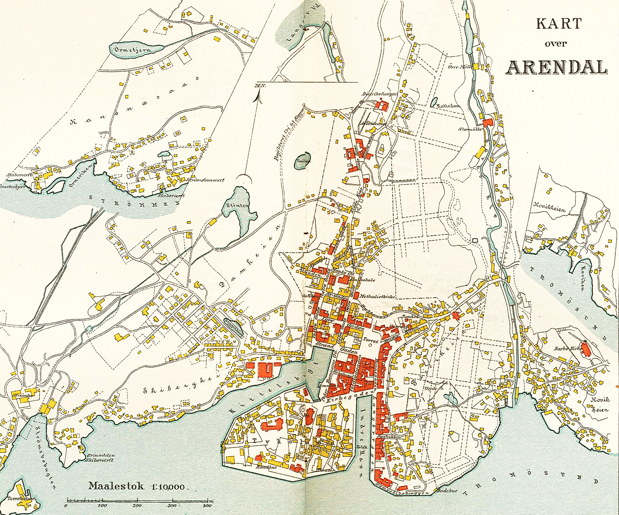 Arendal map 1904