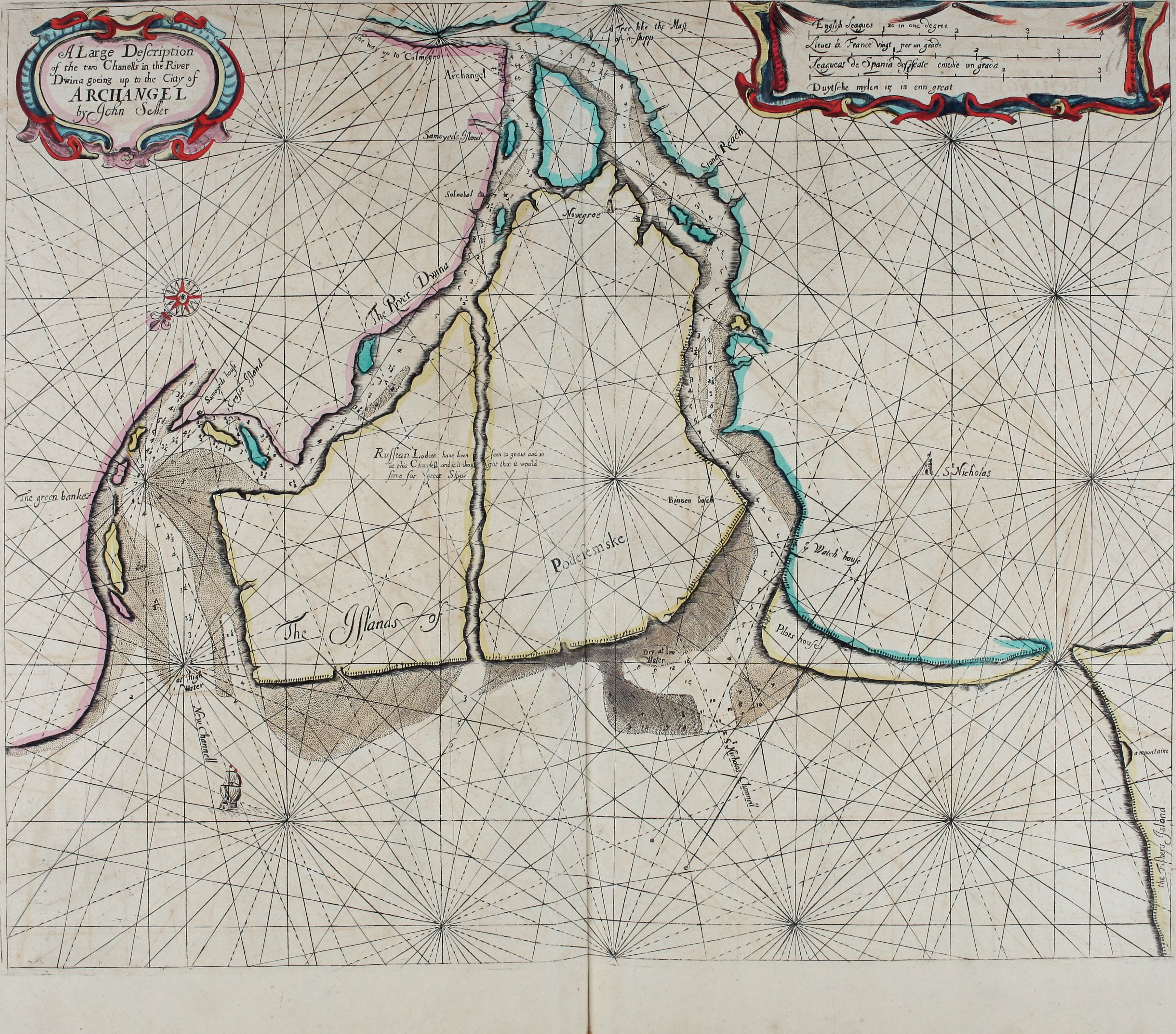 Atlas maritimus, or A book of charts - Describeing the sea coasts capes headlands sands shoals rocks and dangers the bayes roads harbors rivers and ports, in most of the knowne parts of the world. (14566791309)