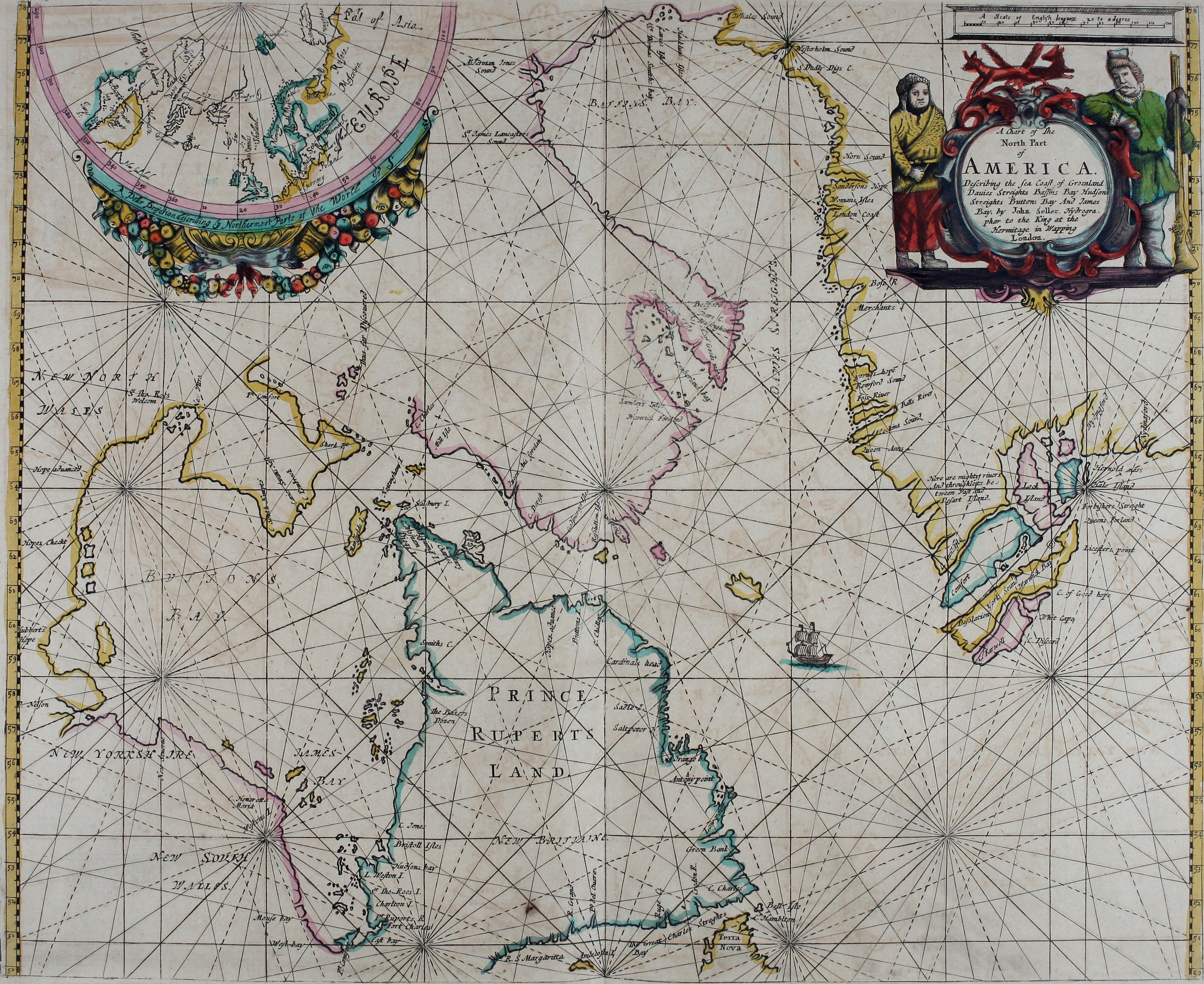Atlas maritimus, or A book of charts - Describeing the sea coasts capes headlands sands shoals rocks and dangers the bayes roads harbors rivers and ports, in most of the knowne parts of the world. (14566804719)