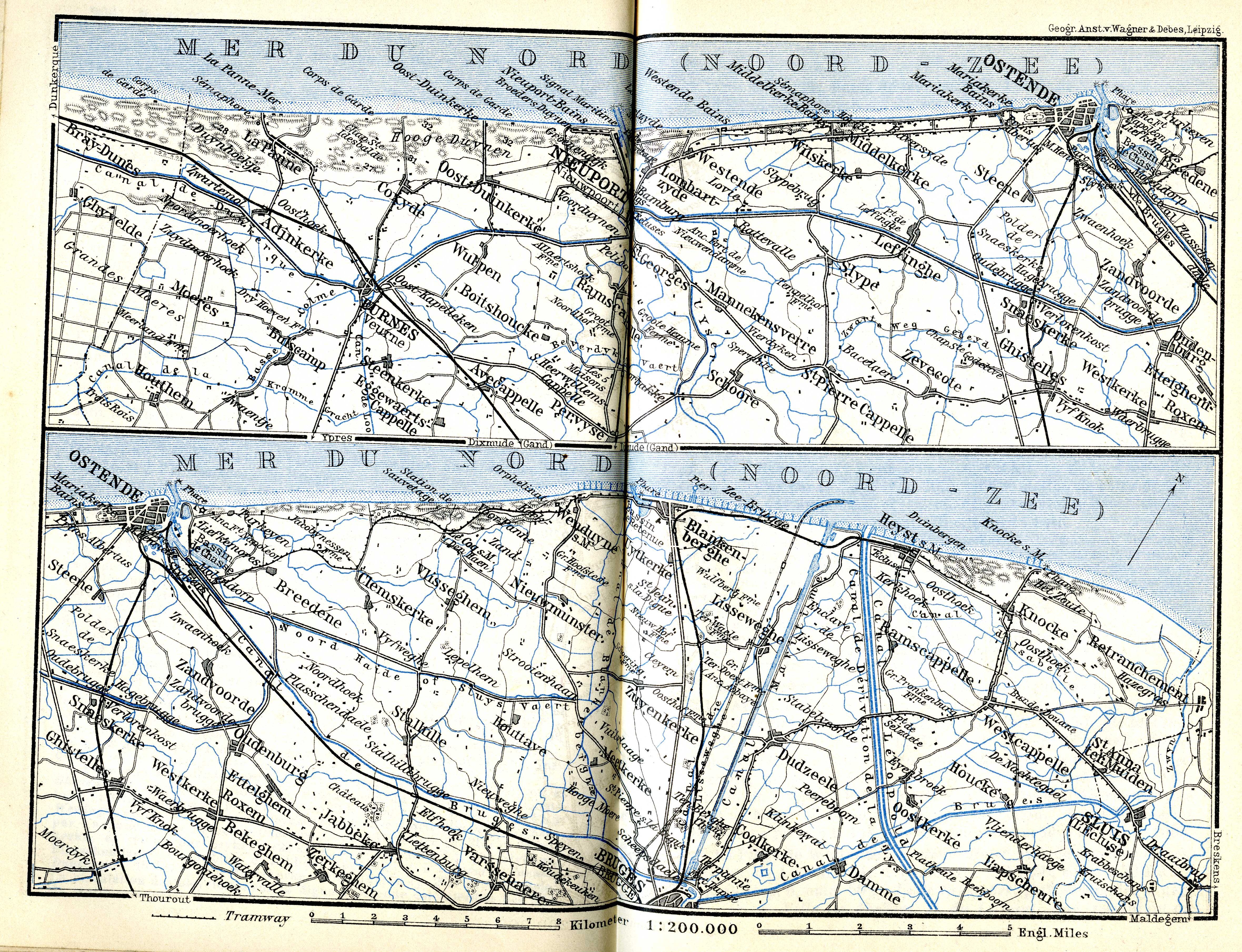 Belgische kuststreek in 1905