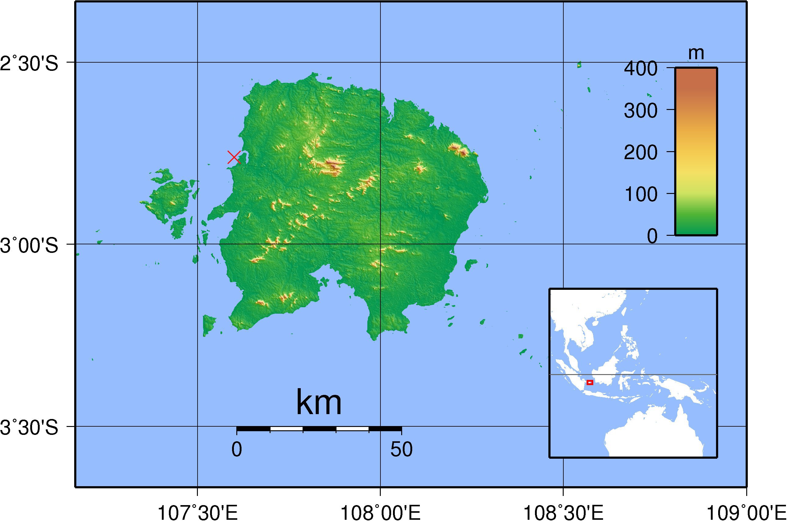 Belitung shipwreck location