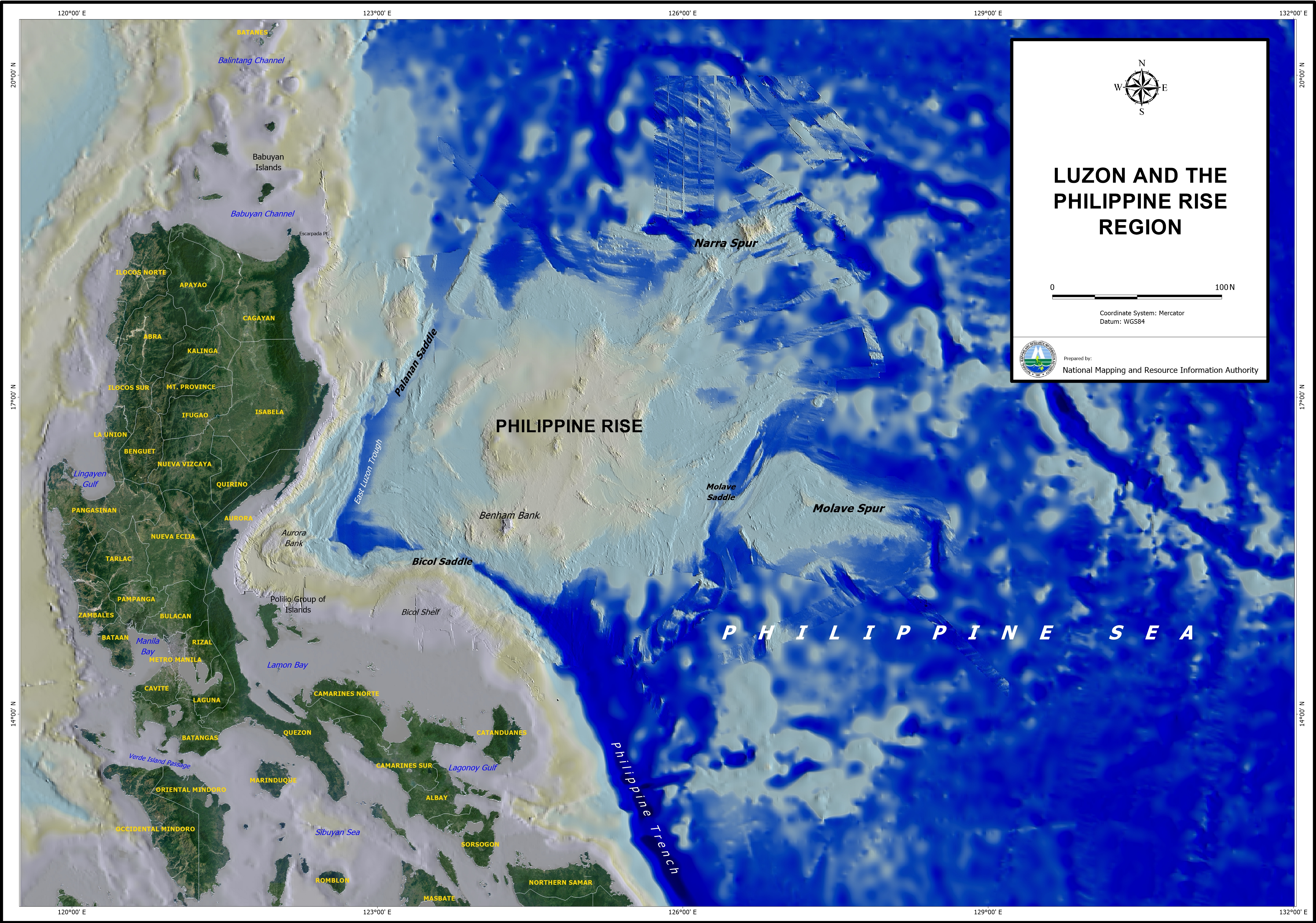 Benham Rise (Philippine Rise) NAMRIA layout 2 May 24 2017