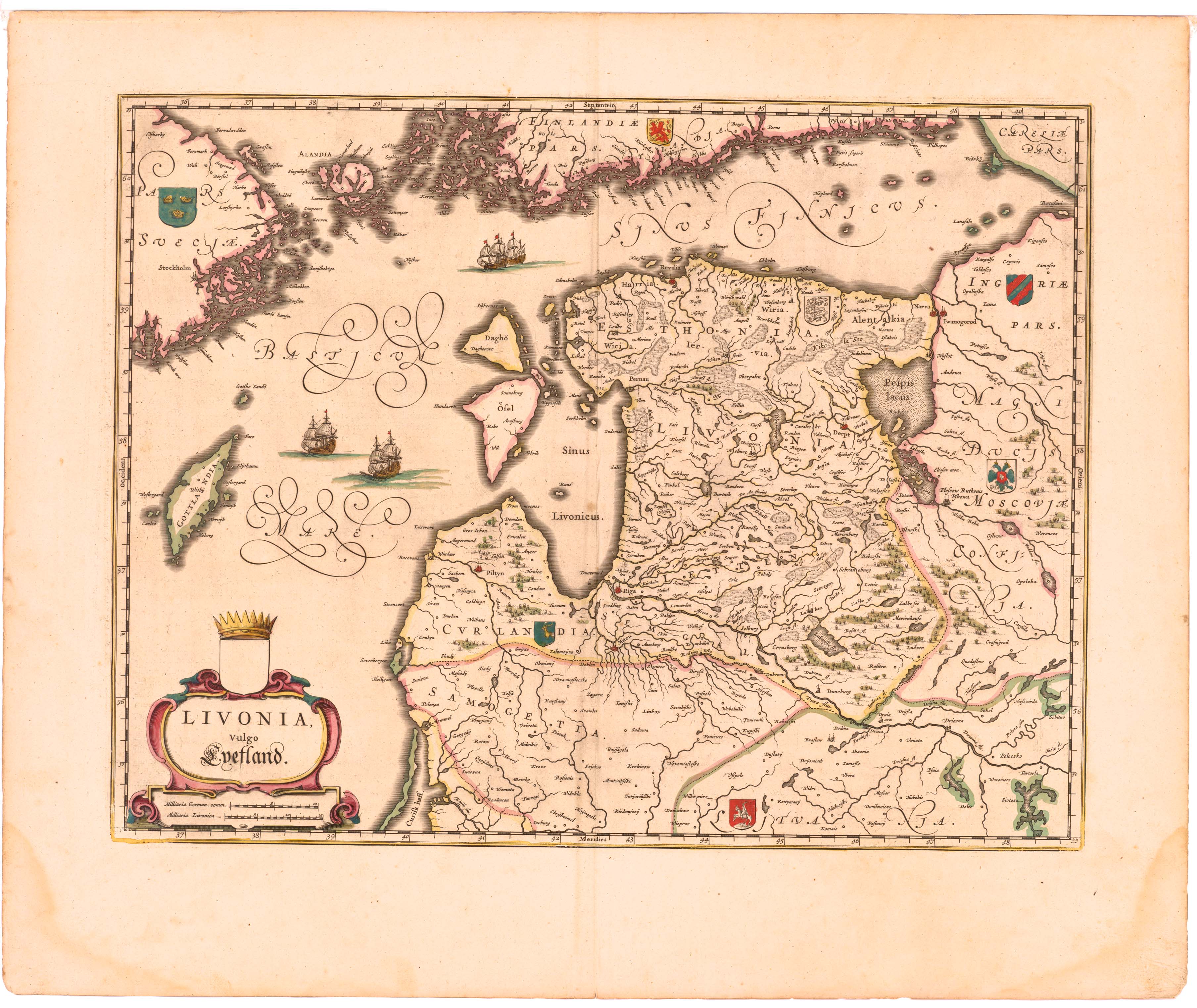 Blaeu 1645 - Livonia vulgo Lyefland