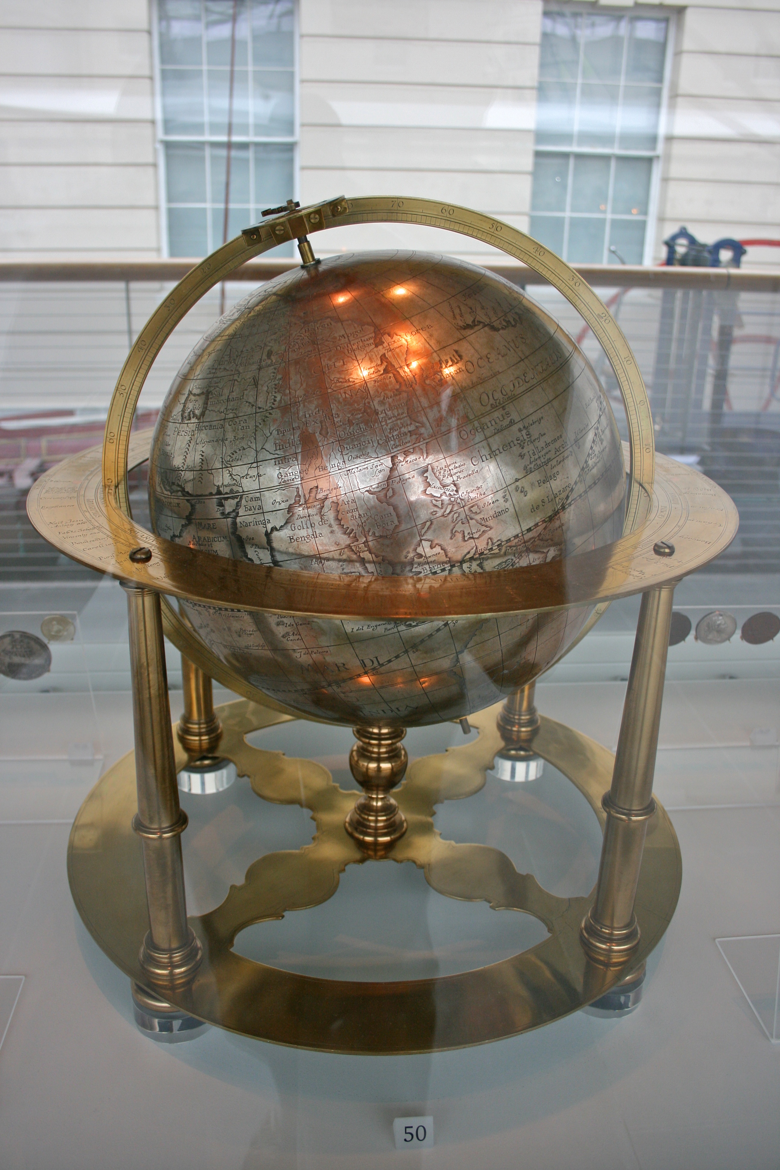 German terrestrial globe, circa 1725