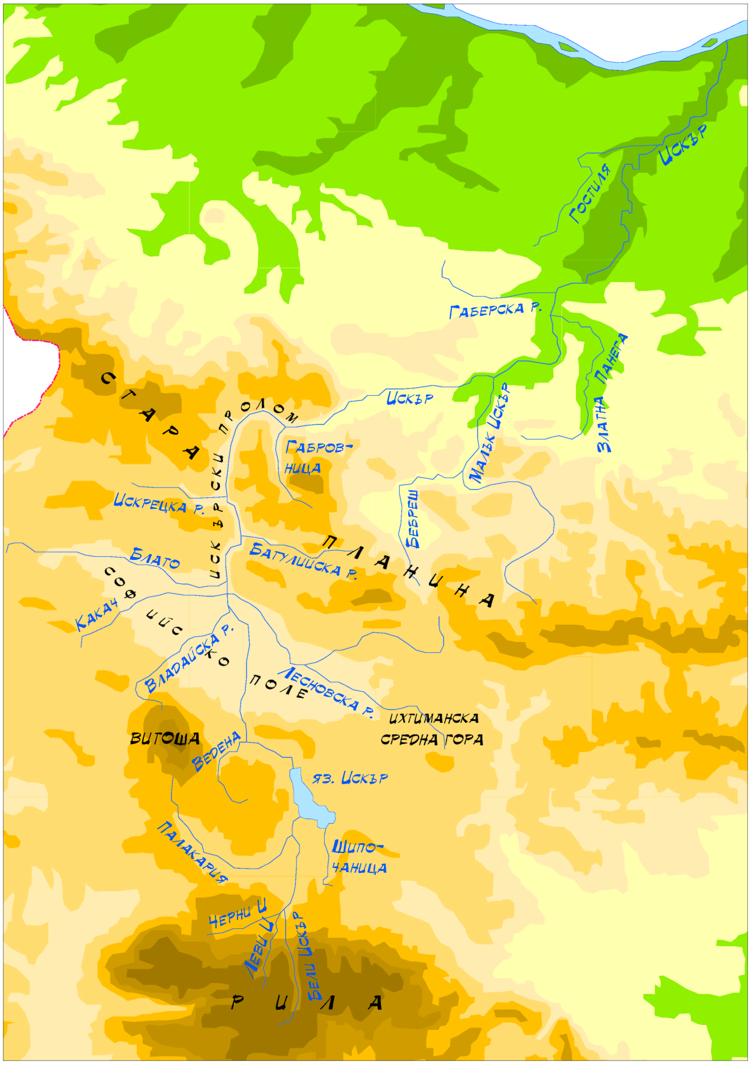 Iskar Map of the Bassin
