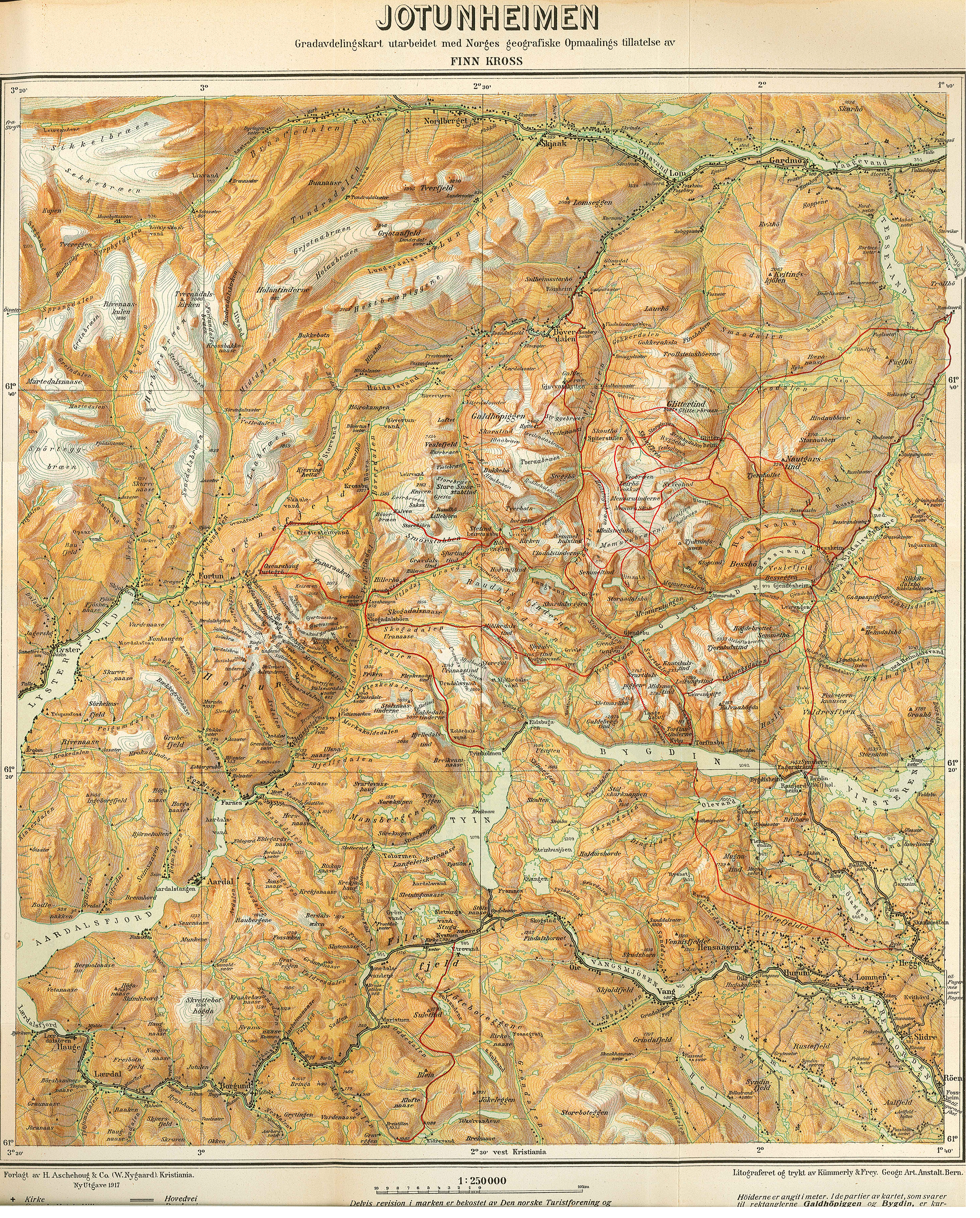 Jotunheimen map 1917