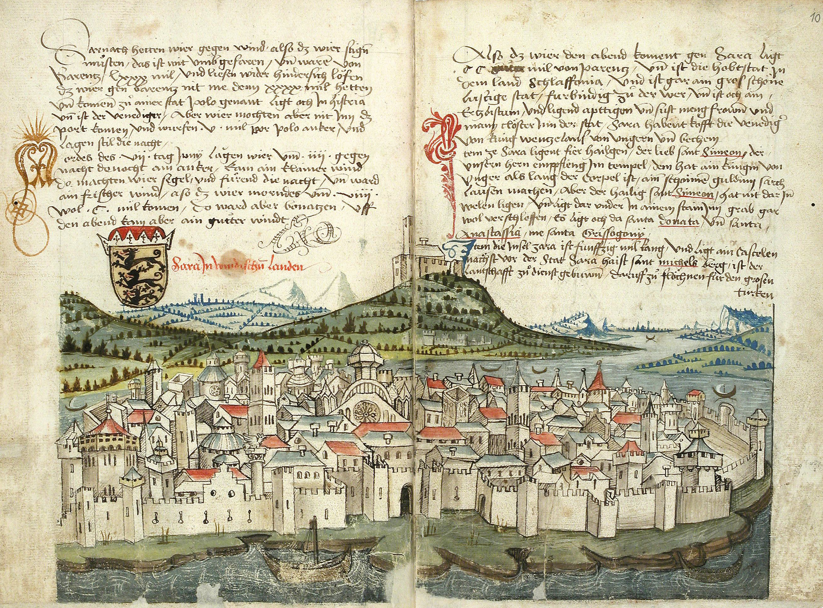 Konrad von Grünenberg - Beschreibung der Reise von Konstanz nach Jerusalem - Blatt 09v-10r